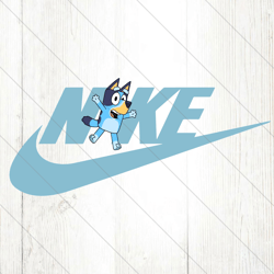 Cute Bluey Cartoon Nike Logo SVG File Digital