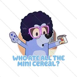 Who Ate Mini Cereal Bluey 80s Mini Cereal PNG File Instant Download File Digital