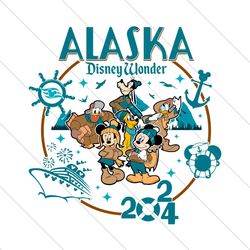 Mickey And Friends Alaska Disney Wonder 2024 SVG File Digital