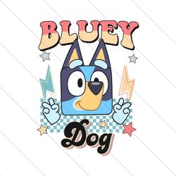 Retro Bluey Dog Funny Cartoon Character SVG File Instant File Digital