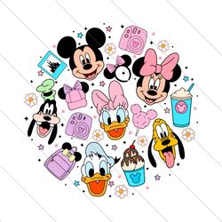 Disneyworld Mickey Minnie Donald Friends PNG File Digital