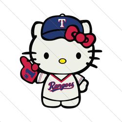 hello kitty texas rangers baseball team svg file digital