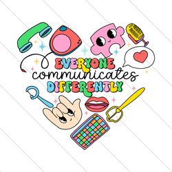 Everyone Communicates Differently Doodles SVG File Cricut