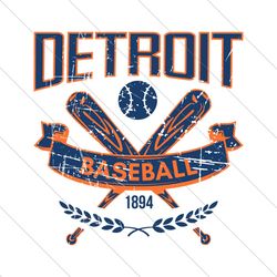 Vintage Detroit Baseball 1894 MLB SVG File Digital