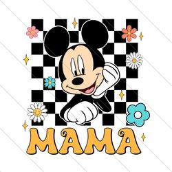 Checkered Mama Mickey Mouse Mothers Day SVG File Digital