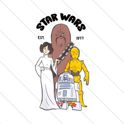 Funny Star Wars Est 1977 Disney Cartoon PNG File Digital