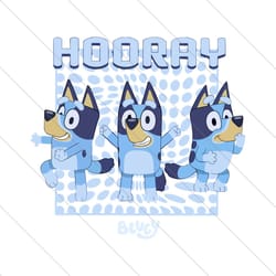 funny hooray bluey cartoon png