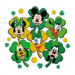disney characters shamrock st patricks day svg file digital