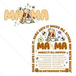 The Motherhood Tour Winnie The Pooh Mama PNG