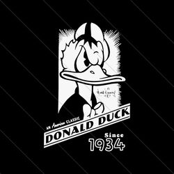 retro donald duck since 1934 svg file digital