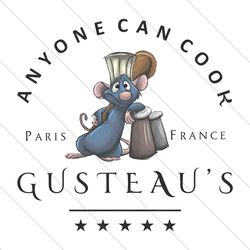 gusteaus anyone can cook paris france ratatouille png file digital