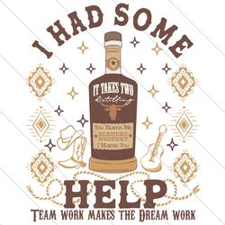 retro i had some help country music svg