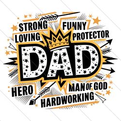 funny dad man of god fathers day svg file digital