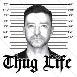 thug life justin timberlake mugshot png file digital