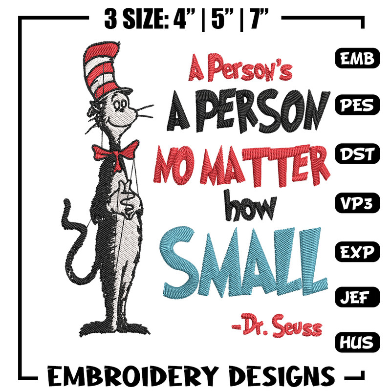 A person's no matter how small Dr Seuss Embroidery Design, Dr Seuss Embroidery, Embroidery File, Digital download..jpg