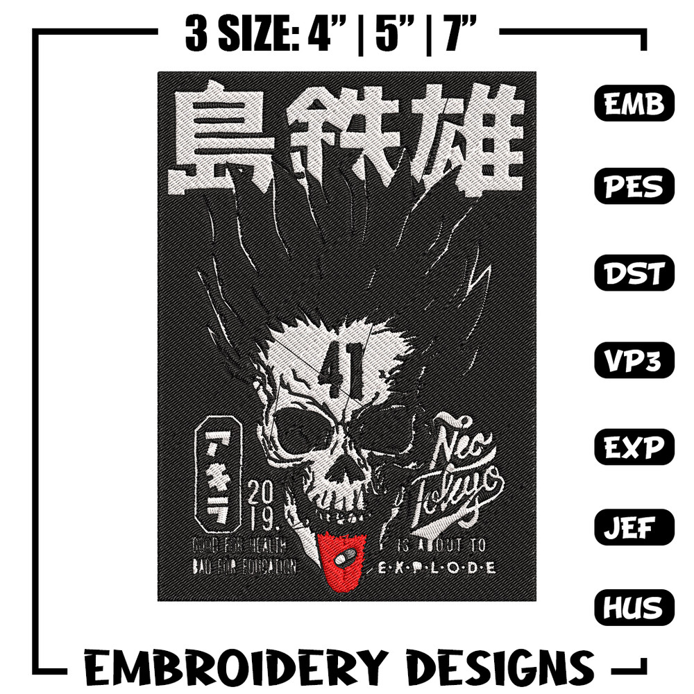 Akira 41 Poster Embroidery Design, Akira Embroidery, Embroidery File,Anime Embroidery, Anime shirt, Digital download..jpg