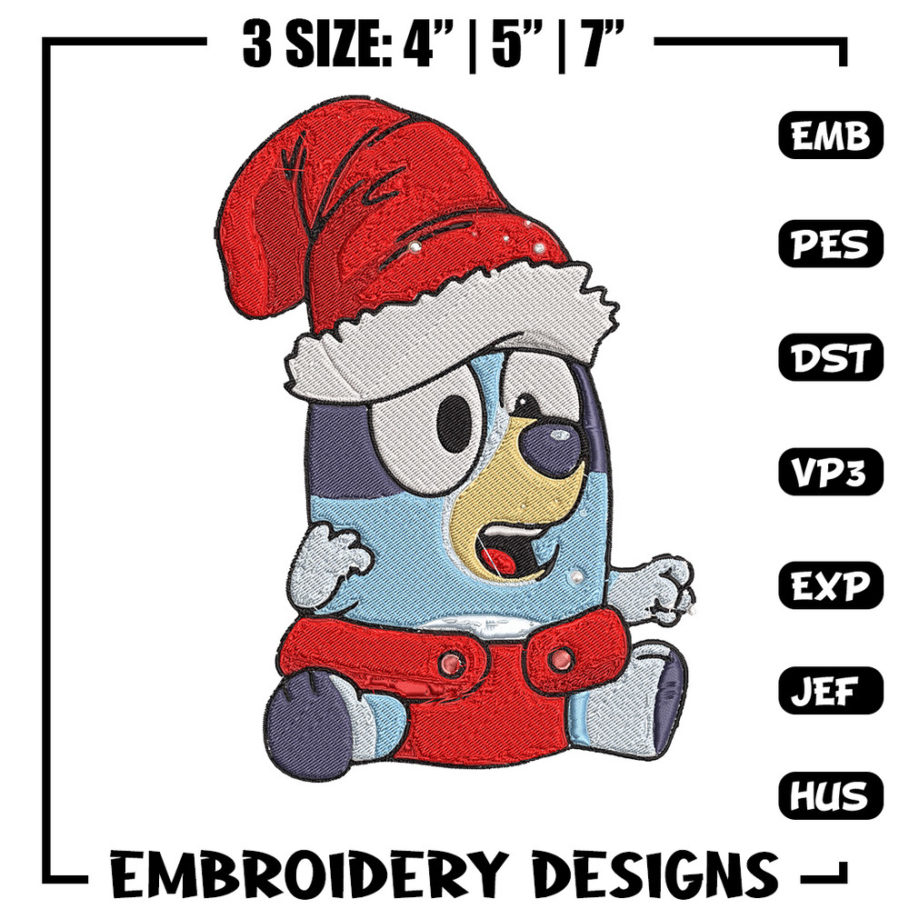 Bluey baby Embroidery Design, Bluey Embroidery, Embroidery File, Chrismas Embroidery,Anime shirt, Digital download..jpg