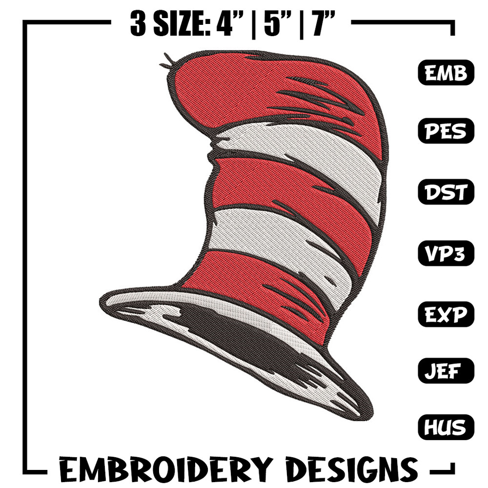 Cat In The Hat Embroidery Design, Dr seuss Embroidery, Embroidery File, Embroidery design, Digital download..jpg