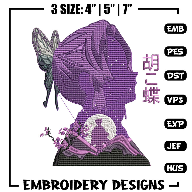 Shinobu poster Embroidery Design, Demon slayer Embroidery, Embroidery File,Anime Embroidery,Anime shirt,Digital download.jpg