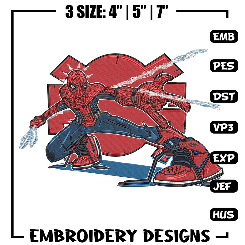 Spiderman poster Embroidery Design, Spiderman Embroidery, Embroidery File, Anime Embroidery,Anime shirt,Digital download.jpg