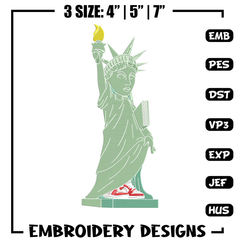 Statue of Liberty Embroidery Design, Logo Embroidery, Embroidery File, Anime Embroidery, Anime shirt, Digital download.jpg