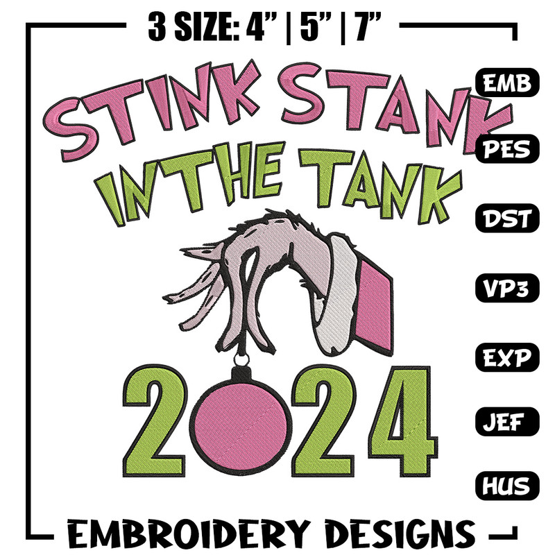 Stink stank Embroidery Design, Grinch Embroidery, Embroidery File, Chrismas Embroidery, Anime shirt, Digital download..jpg