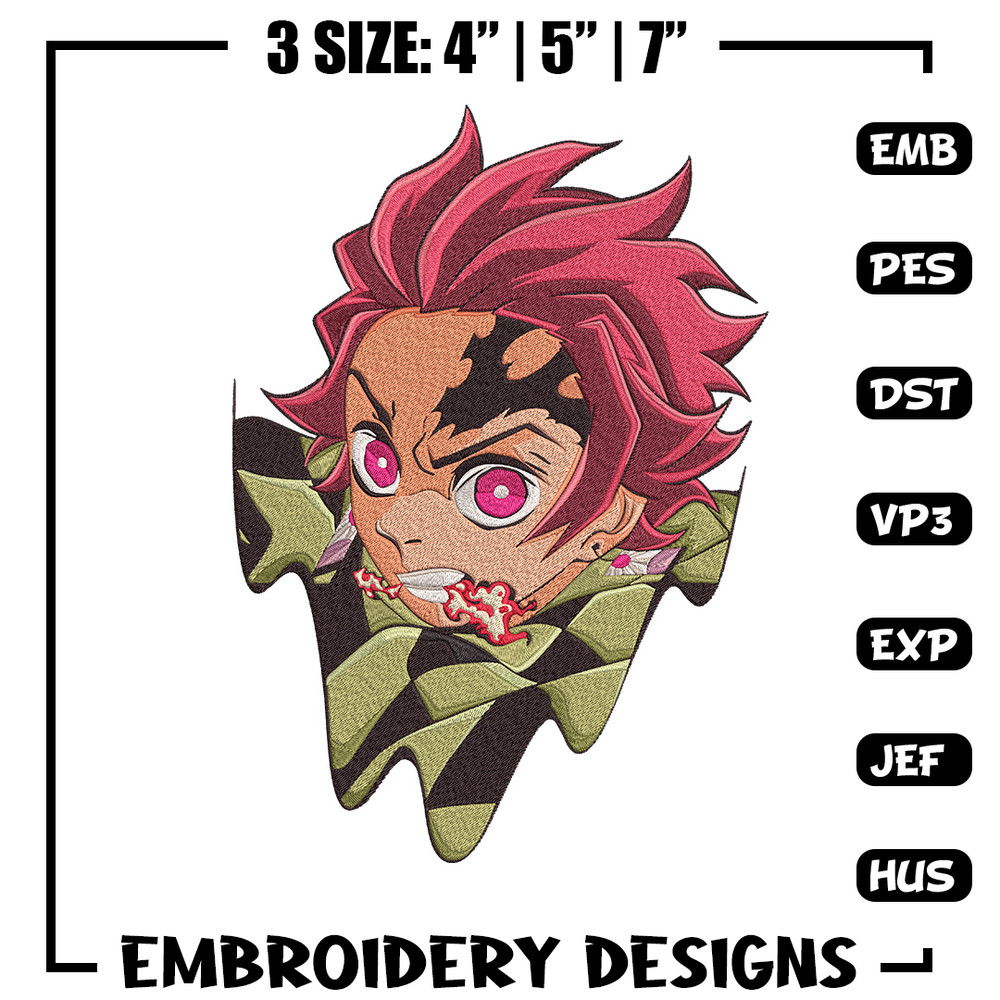 Tanjiro demon Embroidery Design, Demon slayer Embroidery, Embroidery File, Anime Embroidery,Anime shirt,Digital download.jpg