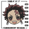 Tanjiro sticker Embroidery Design, Demon slayer Embroidery, Embroidery File, Anime Embroidery, Digital download.jpg