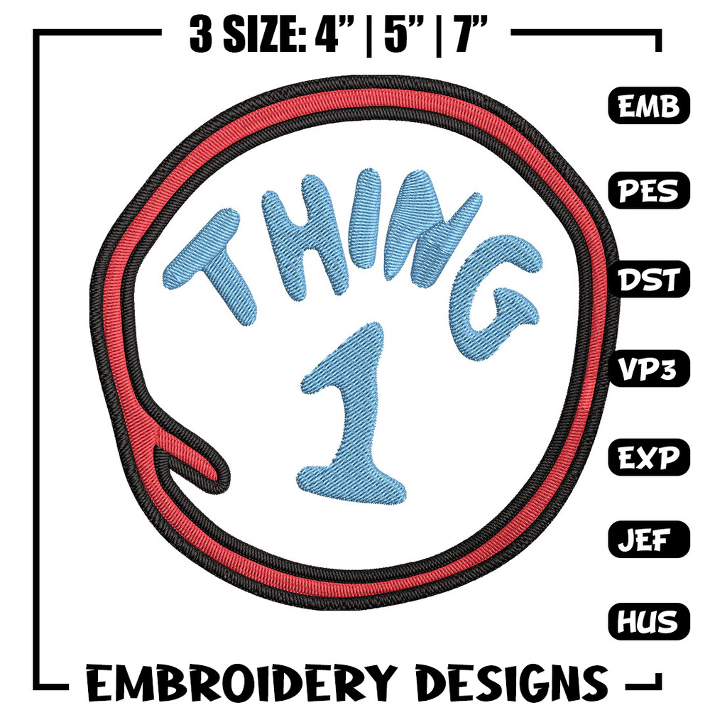 Thing 1 logo Embroidery Design, Embroidery File, logo Embroidery, logo shirt, Embroidery design, Digital download..jpg