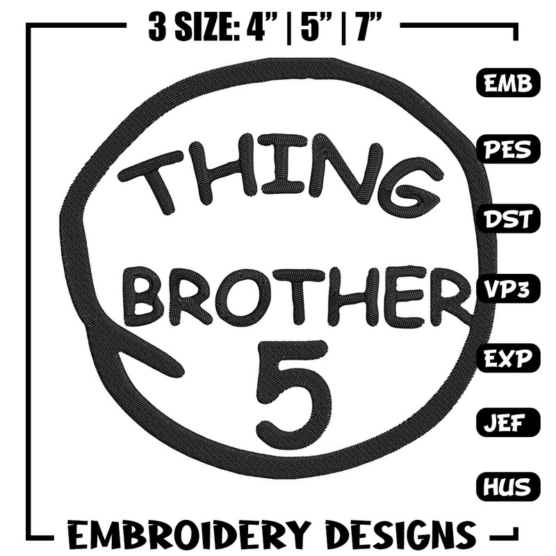 Thing Brother 5 Embroidery Design, Embroidery File, logo Embroidery, logo shirt, Embroidery design, Digital download..jpg