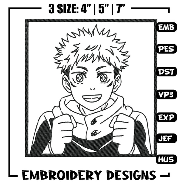 Yuji Box Yuji box Embroidery Design, Jujutsu Embroidery, Embroidery F - Inspire ...