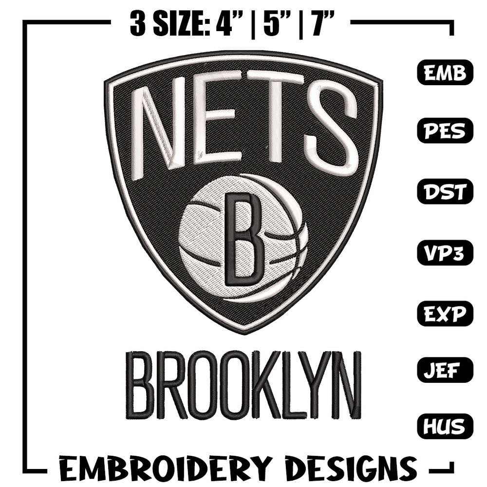 Brooklyn Nets logo embroidery design,NBA embroidery,Sport embroidery, Logo sport embroidery, Embroidery design..jpg