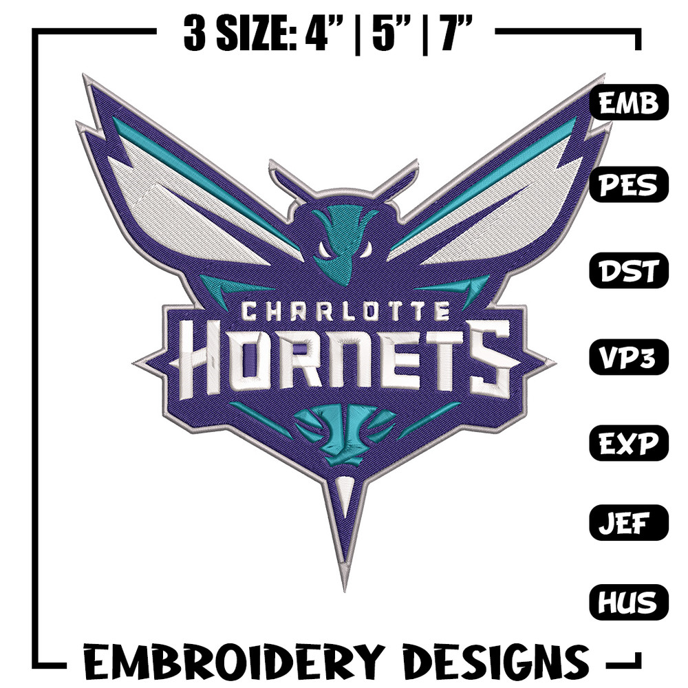 Charlotte Hornets logo embroidery design, NBA embroidery, Sport embroidery, Embroidery design,Logo sport embroidery.jpg