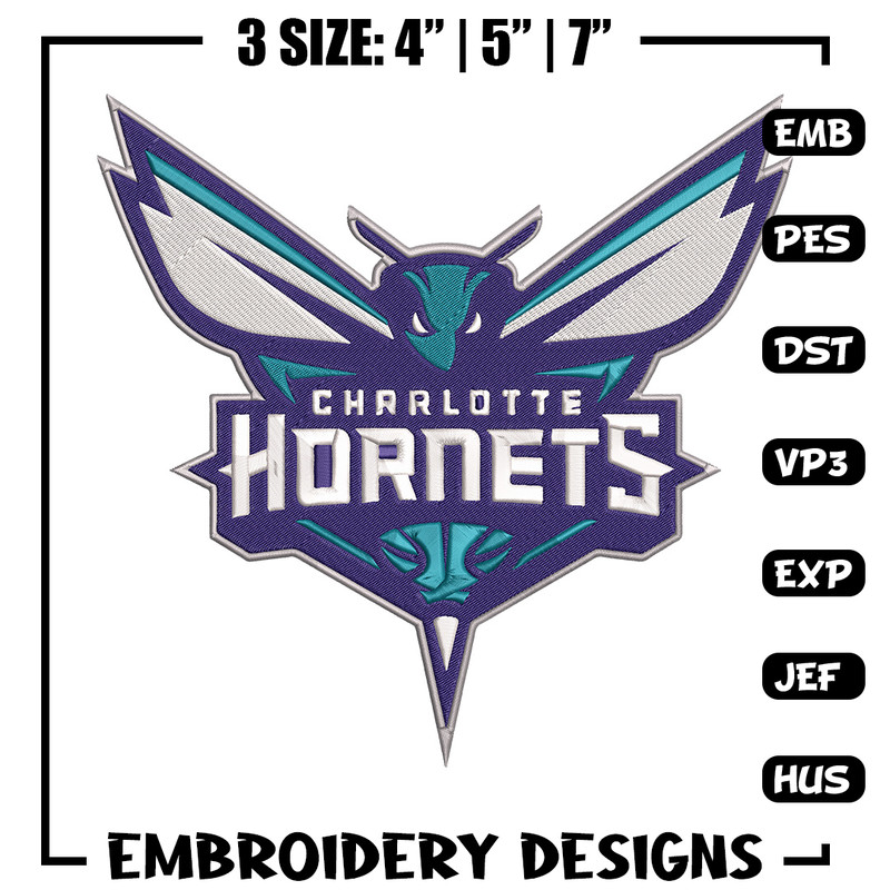 Charlotte Hornets logo embroidery design, NBA embroidery, Sport embroidery, Embroidery design,Logo sport embroidery.jpg