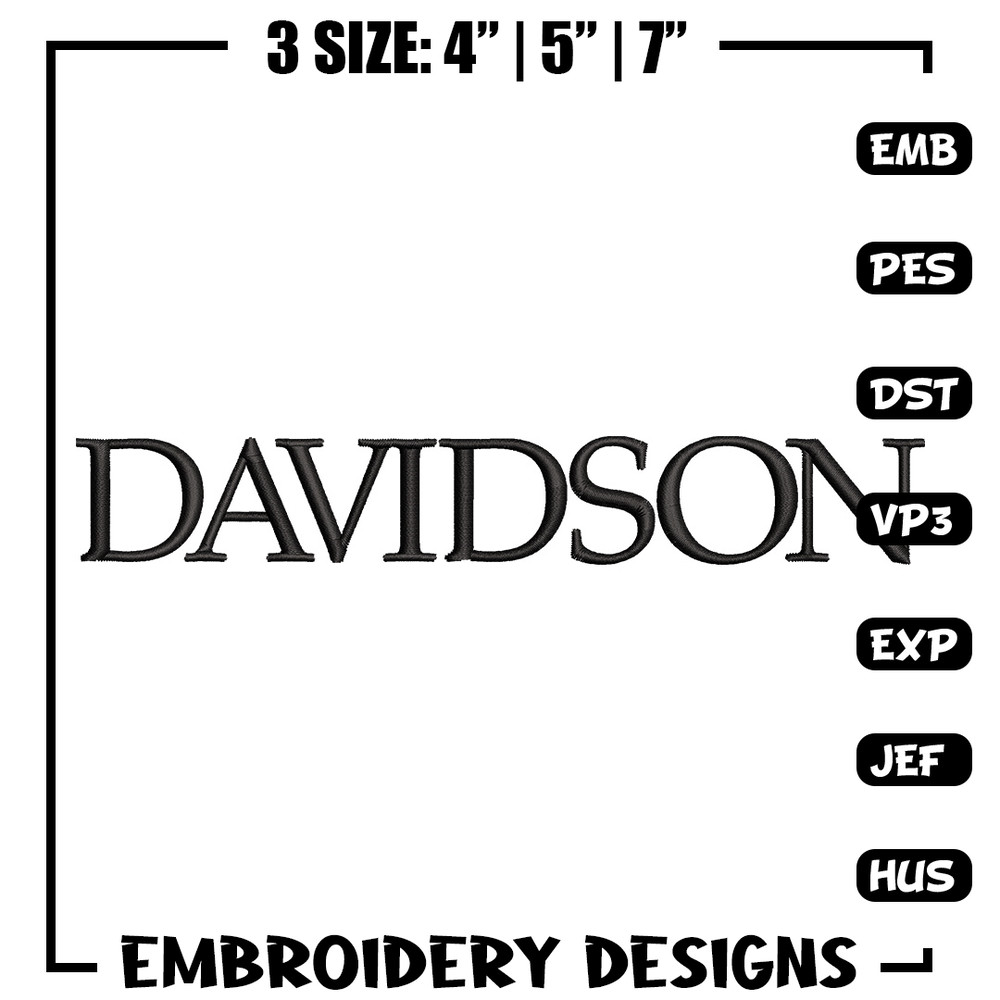 Davidson logo embroidery design, Logo embroidery, Sport embroidery, logo sport embroidery, Embroidery design.jpg