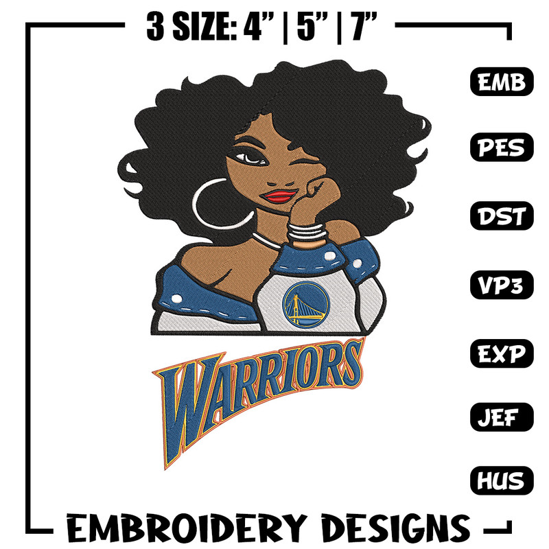 Golden State Warriors girl embroidery design, NBA embroidery,Sport embroidery, Embroidery design,Logo sport embroidery.jpg