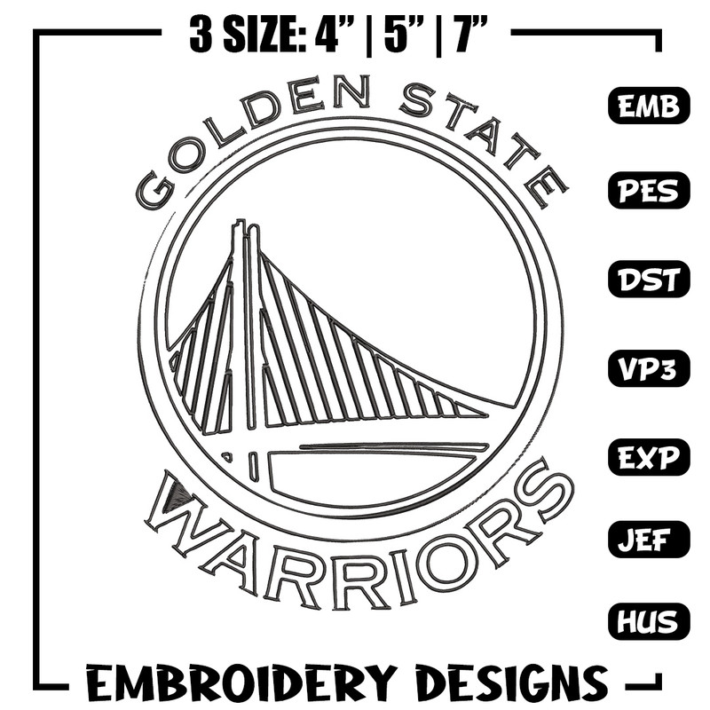 Golden State Warriors logo embroidery design, NBA embroidery, Sport embroidery, Embroidery design,Logo sport embroidery.jpg