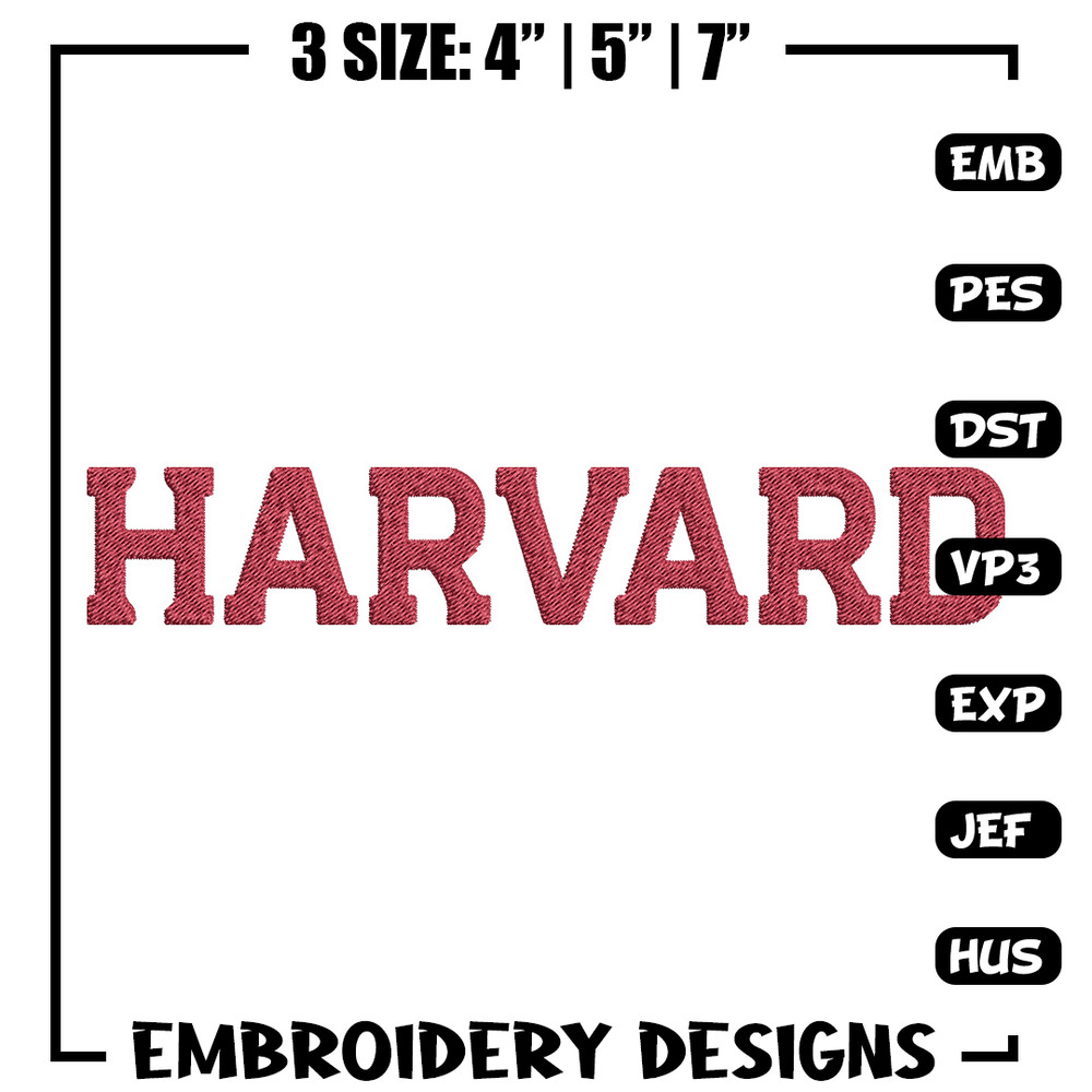 Harvard logo embroidery design, College embroidery, Sport embroidery, logo sport embroidery, Embroidery design.jpg
