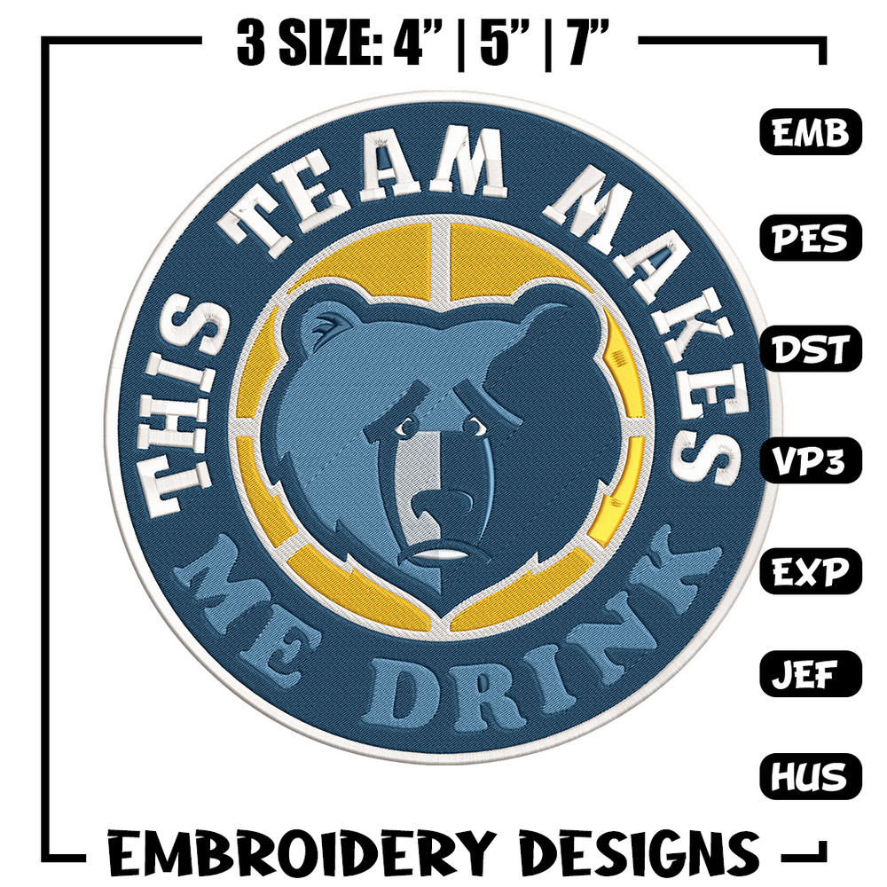 Memphis Grizzlies design embroidery design, NBA embroidery,Sport embroidery, Embroidery design,Logo sport embroidery.jpg