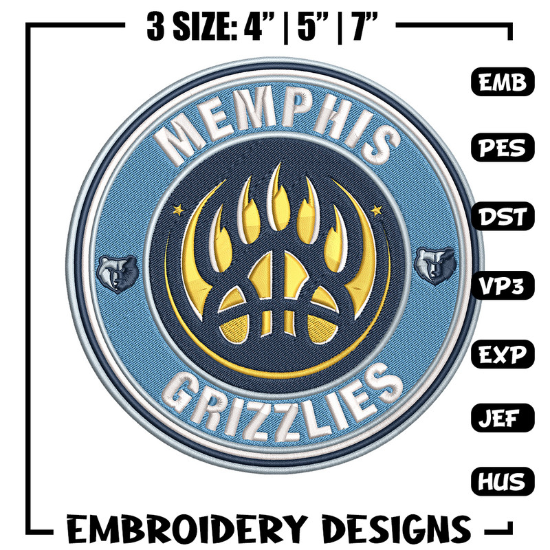 Memphis Grizzlies logo embroidery design, NBA embroidery,Sport embroidery,Embroidery design, Logo sport embroidery.jpg