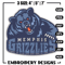 Memphis Grizzlies logo embroidery design,NBA embroidery, Sport embroidery,Embroidery design, Logo sport embroidery.jpg