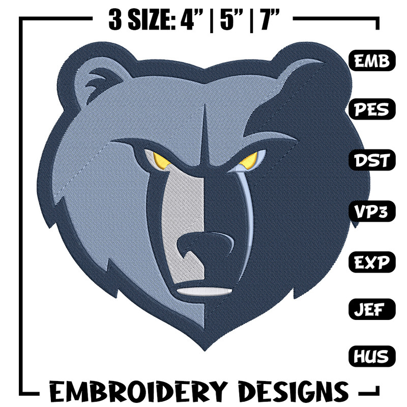 Memphis Grizzlies mascot embroidery design, NBA embroidery, Sport embroidery,Embroidery design, Logo sport embroidery.jpg