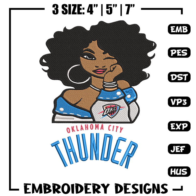 Oklahoma Thunder girl embroidery design, NBA embroidery, Sport embroidery, Embroidery design, Logo sport embroidery.jpg