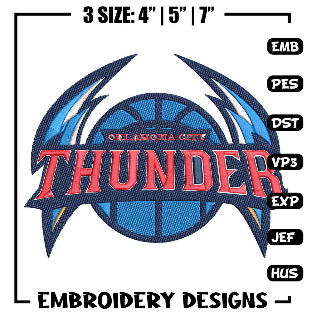 Oklahoma Thunder logo embroidery design,NBA embroidery,Sport embroidery,Embroidery design, Logo sport embroidery..jpg