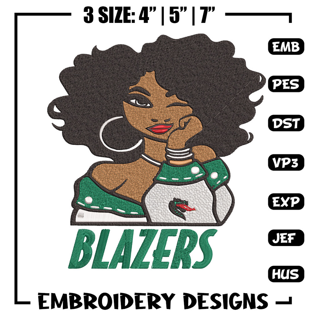 UAB Blazers girl embroidery design, NCAA embroidery, Embroidery design,Logo sport embroidery,Sport embroidery.jpg
