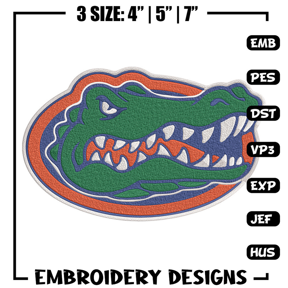 University of Florida logo embroidery design, NCAA embroidery, Sport embroidery,Logo sport embroidery,Embroidery design.jpg