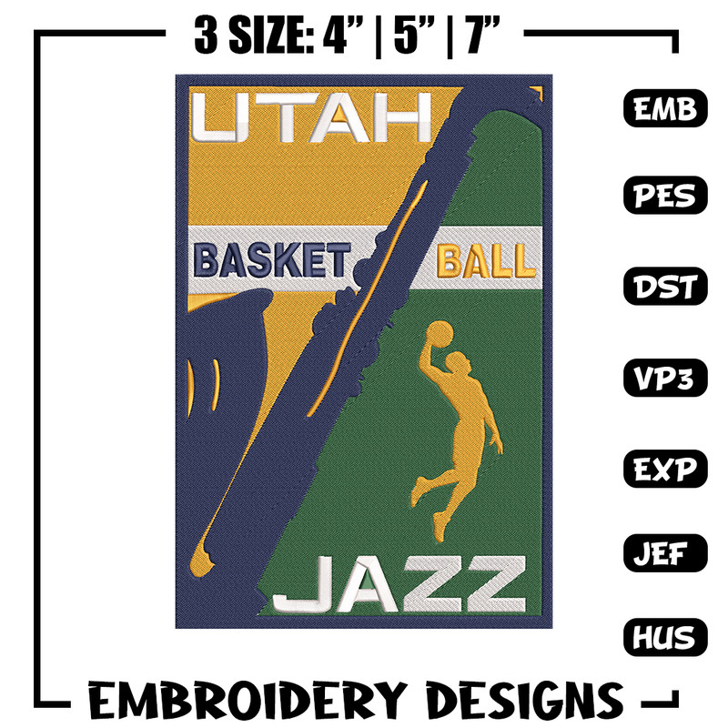 Utah Jazz logo embroidery design, NBA embroidery, Sport embroidery,Embroidery design, Logo sport embroidery.jpg
