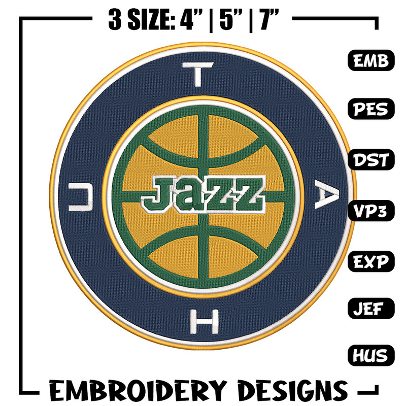 Utah Jazz logo embroidery design, NBA embroidery, Sport embroidery,Embroidery design,Logo sport embroidery.jpg