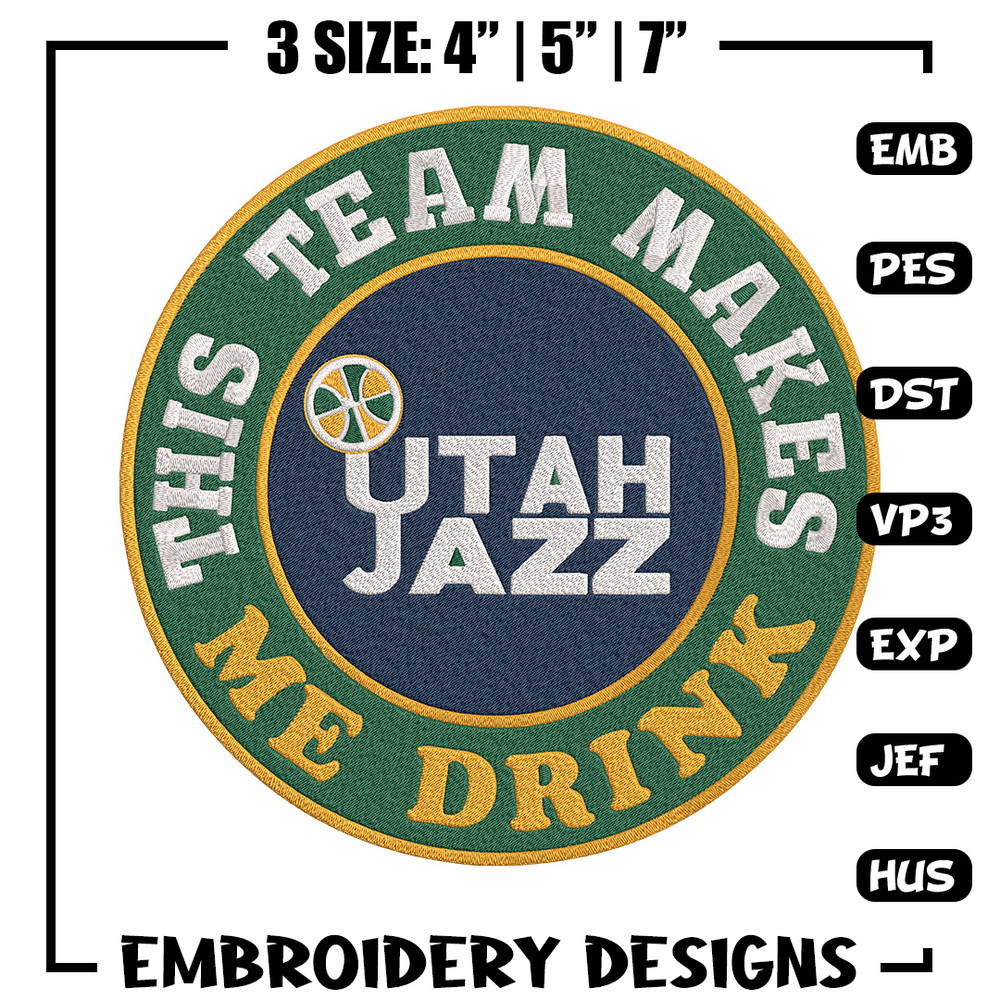 Utah Jazz logo embroidery design, NBA embroidery,Sport embroidery,Embroidery design, Logo sport embroidery..jpg