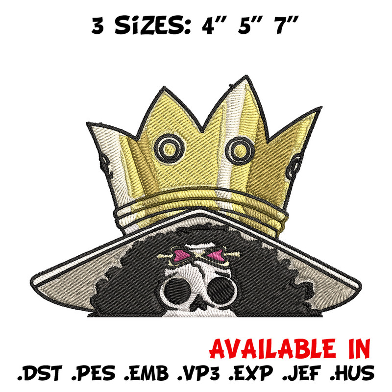 Brook Peeker Embroidery Design, One piece Embroidery, Embroidery File, Anime Embroidery, Anime shirt, Digital download..jpg